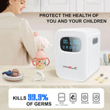 Baby Bottle Sterilizer and Dryer, 18L UV Light Sanitizer Box Kills Up to 99.9% of Bacteria & Viruses, Clinically Proven 360 Degree Sterilizer for Newborn Feeding Bottles, Home Disinfection, BPA-Free