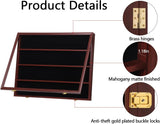 35 Graded Sports Card Display Case – Baseball Card Display Frame with UV Protection Clear View Lockable Wall Cabinet for Basketball Collectible Trading Card Black Finish