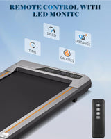 Naipo Treadmill Walking Pad 2.5HP with LCD Display Portable Wheels and Max Capacity 265lb for Home Use