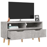 TV Stand, Center Console Storage Cabinet Small Console Table Low Tv Stand Suitable for Office Small Spaces Bedroom Living Room High Gloss White 35.4×15.7×19.1 Engineered Wood