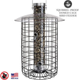 Droll Yankees 344305 Squirrel Proof, Caged Sunflower Bird Feeder, 20-Inch, Black