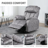 HOMCOM Power Lift Chair, Electric Recliner for Elderly, Compact Living Room Chair with Side Pocket & Remote Control, Grey