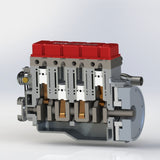 CISON L4-175 17.5cc Mini OHV Inline Four-cylinder Four-Stroke Water-Cooled L4 Gasoline Engine Model for RC Cars Ships(ASSEMBLED)