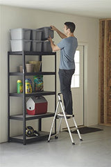 COSCO 2 Step Lite Solutions Folding Step Stool, Aluminum/Black