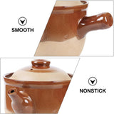 Traditional Chinese Medicine Casserole Retro Skillet Pottery Clay Chinese Medicine Pot Pitcher Teapot Stew Pot Ramen Gift,001,25x19cm (1 22×17.5cm)