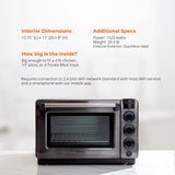 Tovala Gen 2 Smart Steam Large Countertop WiFi Oven | 5 Mode Programmable Oven and Smartphone Controlled | Toast, Steam, Bake, Broil and Reheat | Black & Stainless Steel Convection and Toaster Oven