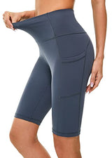 Womens Running Workout Yoga Shorts Half Tights with Pockets