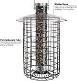 Droll Yankees 344305 Squirrel Proof, Caged Sunflower Bird Feeder, 20-Inch, Black