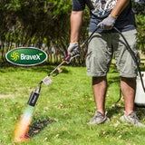 Propane Torch Weed Burner High Output 500,000 BTU, Heavy Duty Weed Torch Wand with Turbo Trigger Push Button Igniter (Piezo Electric Ignition) and 6.5 ft Hose (cCSAus certified)