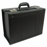Amerileather Black Leather Pilot Case