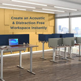 VaRoom – Desk Divider; Sound Proof Dividers – Privacy Shields for Student Desks and Desk Privacy Panels. Cubicle Wall, Desk Divider for Students and Office Divider (Light Grey, 48 W x 18??H)