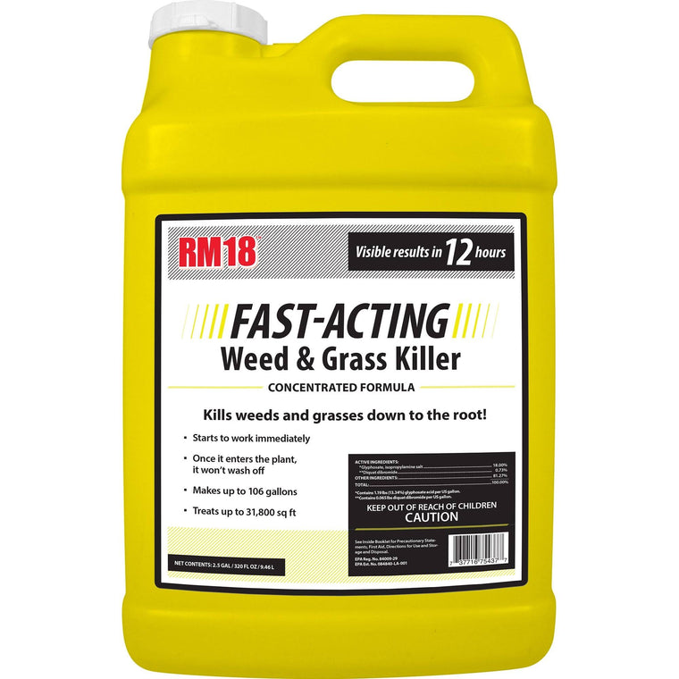 RM18 Fast-Acting Weed u0026 Grass Killer Herbicide 2.5-Gallon