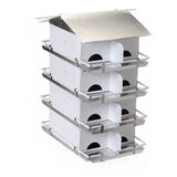 Birds Choice PMSR16 Starling Resistant Purple Martin House 4 Floor u0026 12 Room