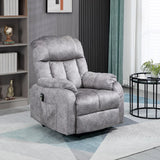 HOMCOM Power Lift Chair, Electric Recliner for Elderly, Compact Living Room Chair with Side Pocket & Remote Control, Grey