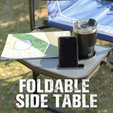 TIMBER RIDGE Lightweight Directors Chair with Side Table, Portable Camping Chair with Swivel Back for Camping and Outdoors, Heavy Duty Supports 350 lb