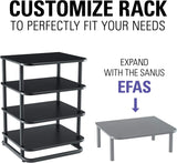 Sanus AV Media Stand with Built-in Cable Mangement & Adjustable Feet – Heavy Duty Design Holds 400lbs of Audio/Video Components – Features Simple 15-Minute Install & Includes All Hardware