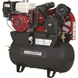 NorthStar Portable Gas Powered Air Compressor – Honda GX390 OHV Engine, 30-Gallon Horizontal Tank, 24.4 CFM at 90 PSI