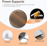 HOTT CD611 Portable CD Player for Home Travel and Car with Stereo Headphones, Anti-Shock ,Wood Grain