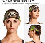 Elastic Exercise Headband for Men & Women Moisture Wicking Athletic for Running, Gym, Working Out Cute Sloth Pattern