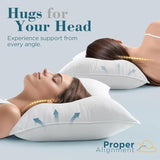 viewstar Bed Pillows King Size Set of 2, Hotel Quality, Down Alternative Big Pillow for Back, Stomach or Side Sleepers, Firm