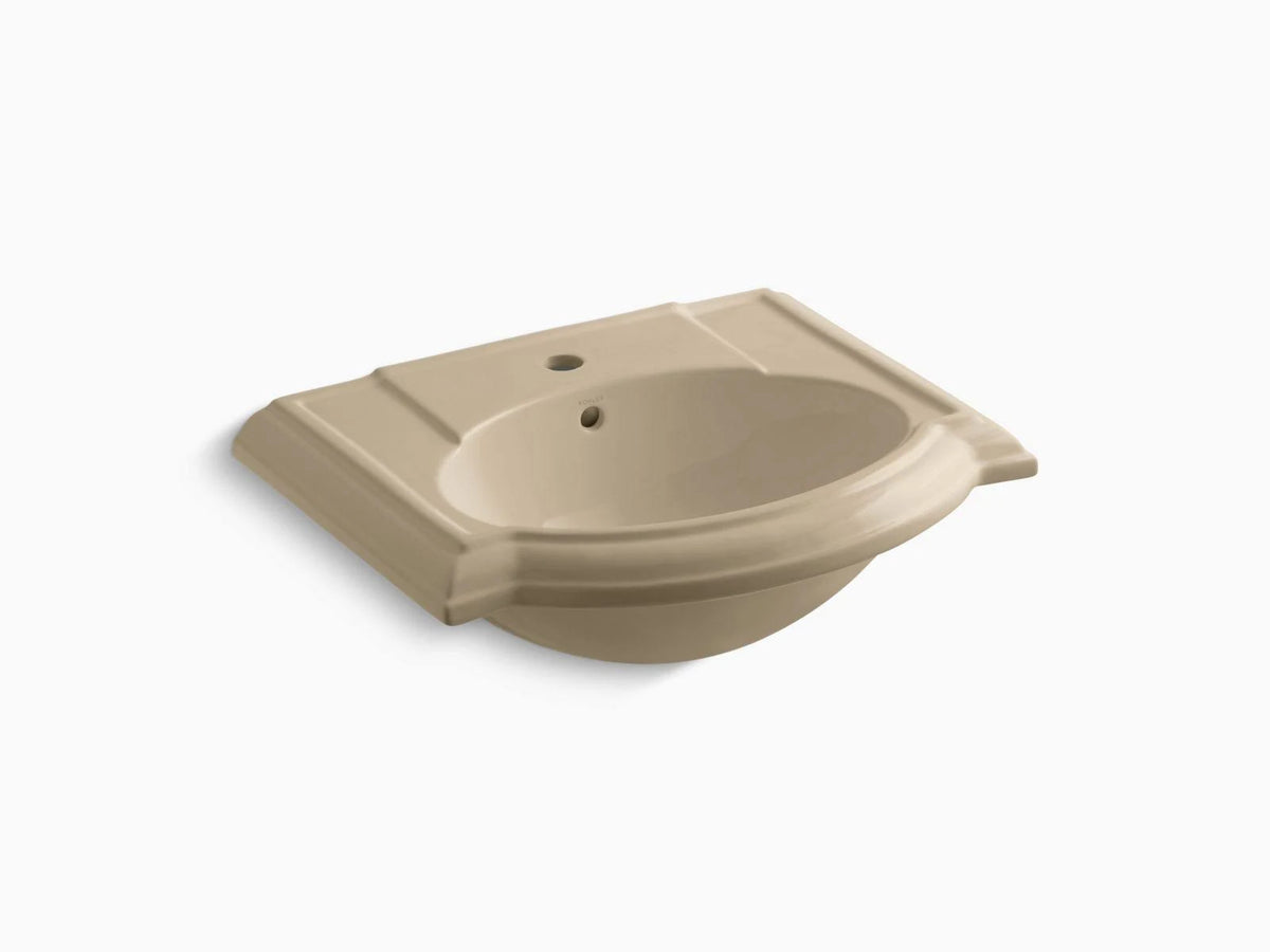 KOHLER K-2287-1-33 Devonshire Bathroom Sink with Single Faucet Hole, Mexican Sand