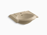 KOHLER K-2287-1-33 Devonshire Bathroom Sink with Single Faucet Hole, Mexican Sand