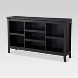 Threshold Carson Horizontal Bookcase with Adjustable Shelves – Black