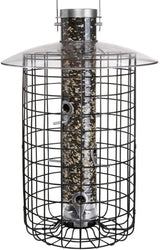 Droll Yankees 344305 Squirrel Proof, Caged Sunflower Bird Feeder, 20-Inch, Black