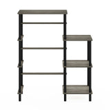 Furinno Turn-N-Tube Toolless Kitchen Storage Shelf Tall, French Oak Grey/Black