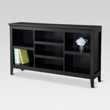 Threshold Carson Horizontal Bookcase with Adjustable Shelves – Black