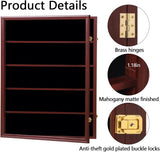 35 Graded Sports Card Display Case – Baseball Card Display Frame with UV Protection Clear View Lockable Wall Cabinet for Basketball Collectible Trading Card Black Finish