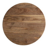 Kate and Laurel Soleyn Mid-Century Round Wood Side Table, 20 x 20 x 25, Natural, Decorative End Table with Boho Style for Use as Bedroom Nightstand or Living Room Accent