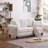 SZLIZCCC Cream Velvet Sofa Three Seater Couch??78 inches Long Sofas,Soft Sitting Sofa??Couches for Living Room, Apartment, Bedroom